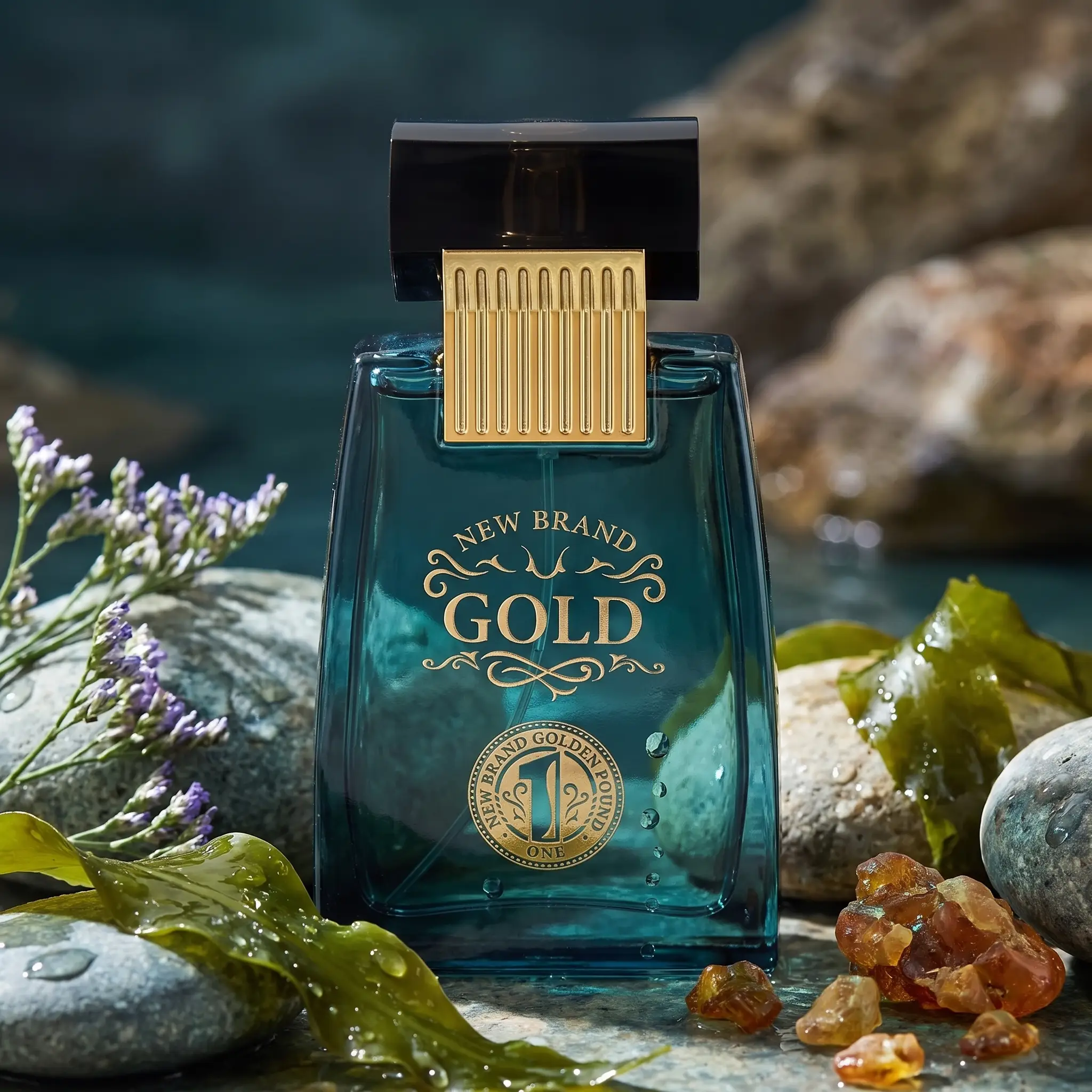 New Brand Parfums Gold for Men Eau de Toilette - styled