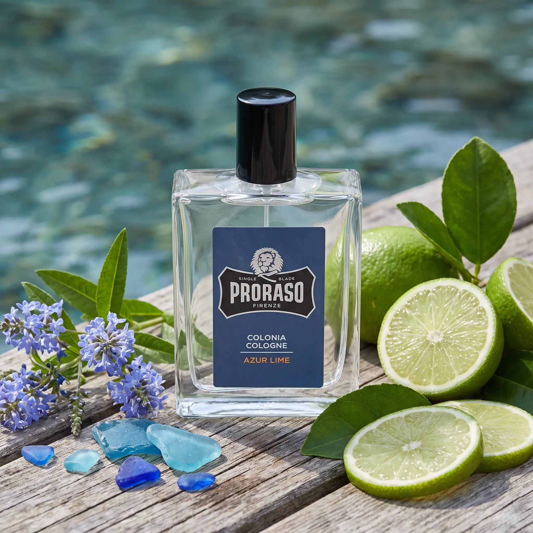 Proraso Azur & Lime Eau de Cologne - styled